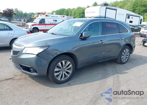 2015 Acura Mdx Technology Package из США, поврежденный, VIN 5FRYD4H47FB007364